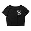 Women's Lion King Crop Top Black Front